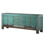 Lingbao Turquoise Sideboard with 4 Doors and 3 Drawers