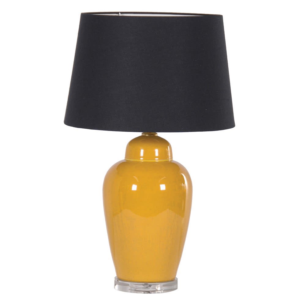 Yellow ceramic on sale lamp base