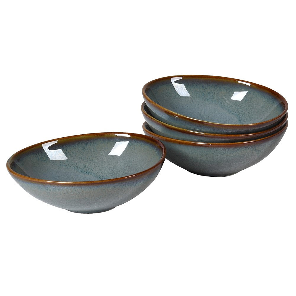 Maris Blue Glazed Bowls – Set of 4