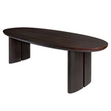 Maritima Oval Dining Table with Smoked Eucalyptus Veneer - 230cm