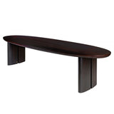 Maritima Oval Extra Large Dining Table with Smoked Eucalyptus Veneer - 330cm