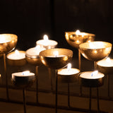 Large Gold Olympic Cauldron Style Tealight Holder