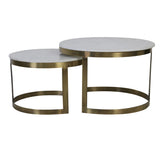 Light & Living Perlato Coffee Tables in White Marble
