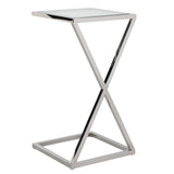 Richmond Interiors Paramount Sofa Table with Stainless Steel and Glass