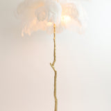 Light & Living Feather Floor Lamp – White