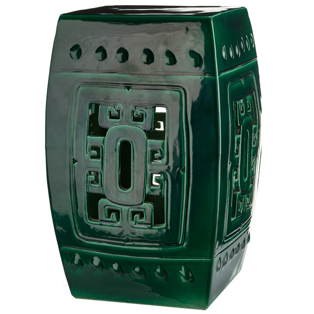 Dark green online garden stool