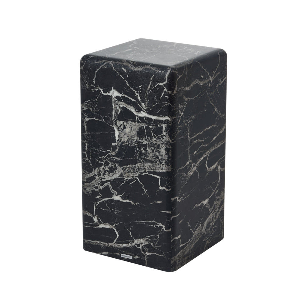 Pols Potten Maro Small Pillar in Black Faux Marble