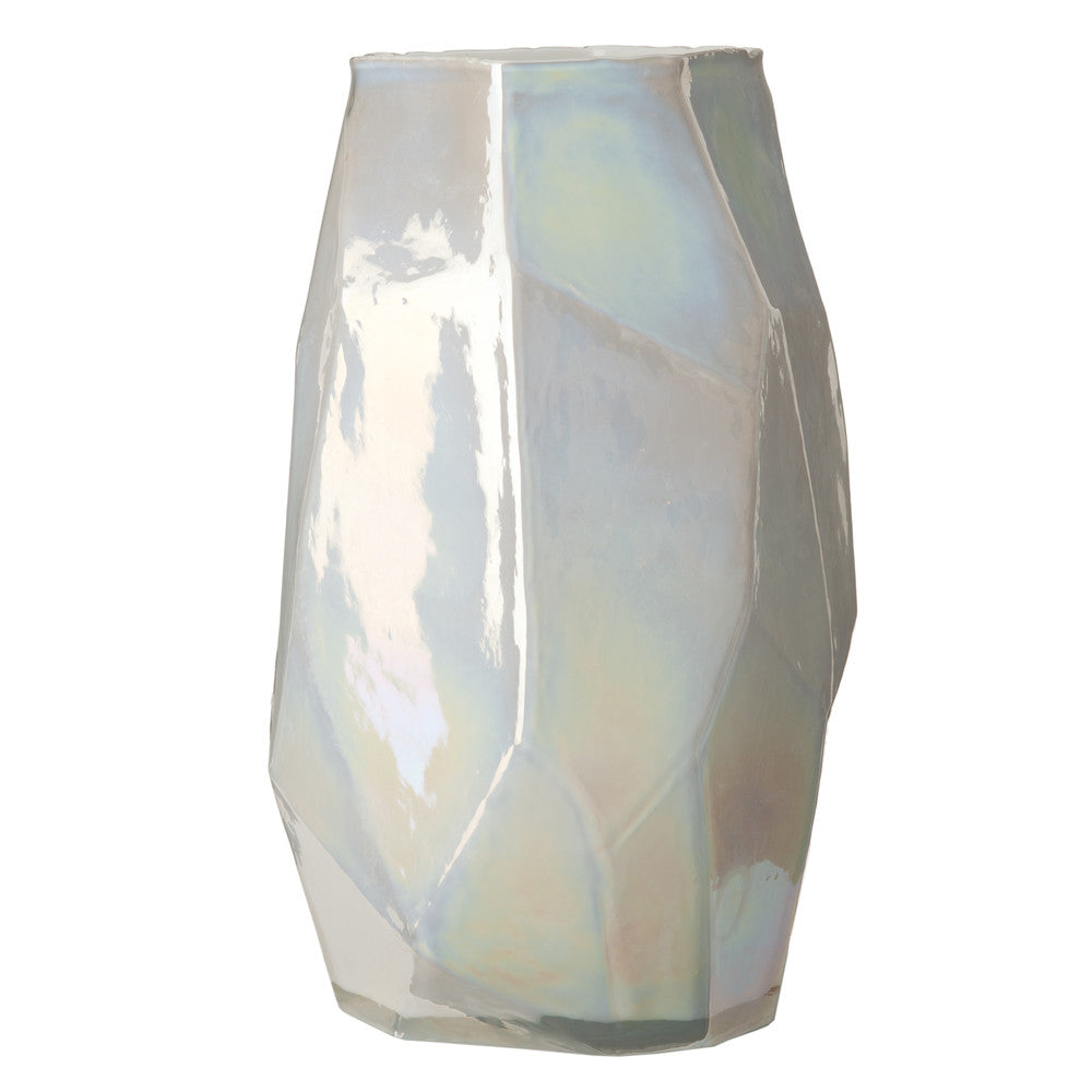Pols Potten Graphic Luster Vase in White – Large