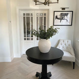 Provence Round Black Pedestal Table