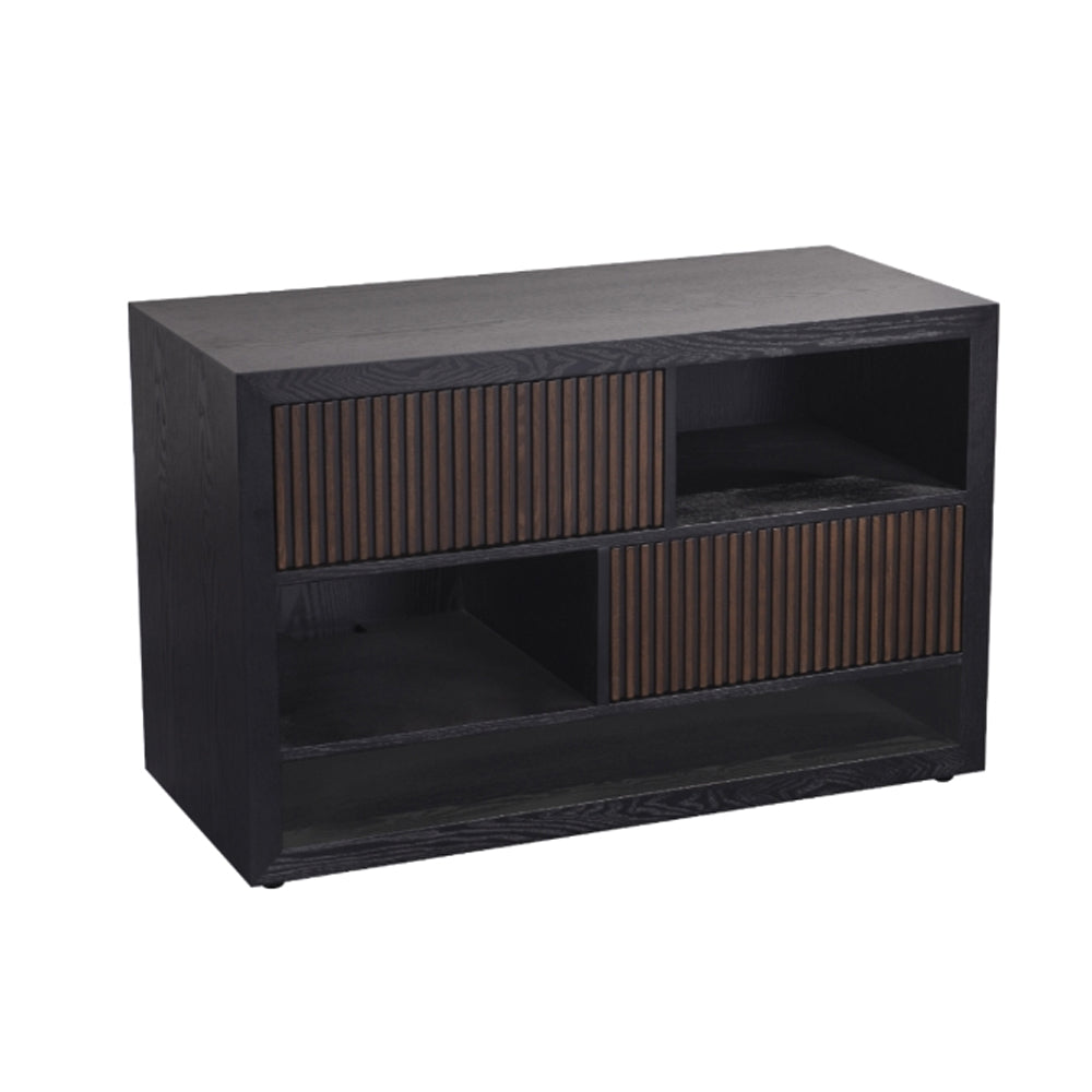 RV Astley Marans Media Unit with Chocolate and Black Finish