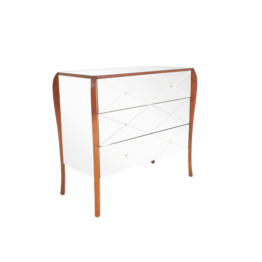 RV Astley Camila Chest of Drawers with Mirrored Glass