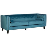 Regina 3-Seater Sofa in Blue Velvet