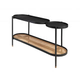 Renfrew Console Table with Mindi Wood and Rattan