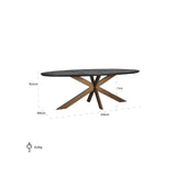 Richmond Interiors Blackbone Oval Dining Table – 230cm