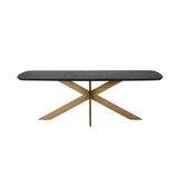 Richmond Interiors Cambon Oval Dining Table in Dark Coffee – Small