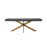 Richmond Interiors Cambon Oval Dining Table in Dark Coffee – Large