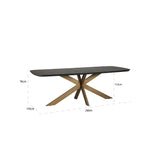 Richmond Interiors Cambon Oval Dining Table in Dark Coffee – Large