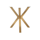 Richmond Interiors Conrad Dining Table with Faux Marble and Gold Stainless Steel