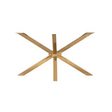 Richmond Interiors Conrad Dining Table with Faux Marble and Gold Stainless Steel