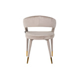 Richmond Interiors Gia Chair in Khaki Velvet