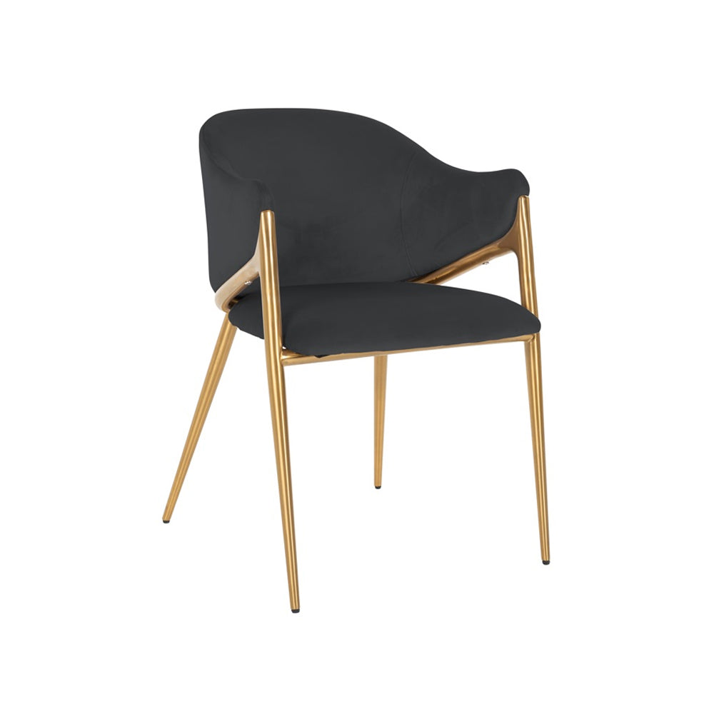 Richmond Interiors Gwen Chair in Anthracite Velvet Shropshire Design