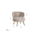 Richmond Interiors Hazel Easy Chair in Khaki Velvet