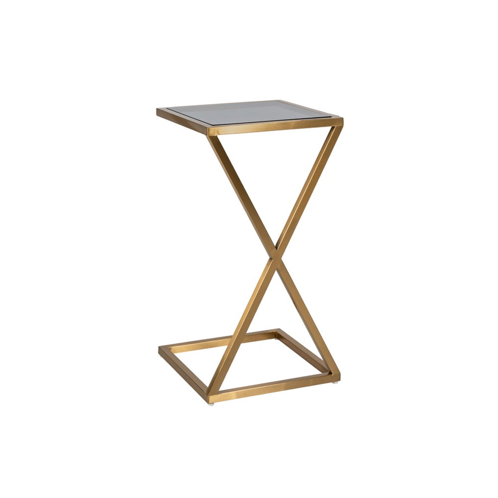 Brushed gold on sale end table