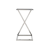 Richmond Interiors Paramount Sofa Table with Stainless Steel and Glass