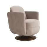 Richmond Interiors Turner Swivel Chair in Khaki Velvet