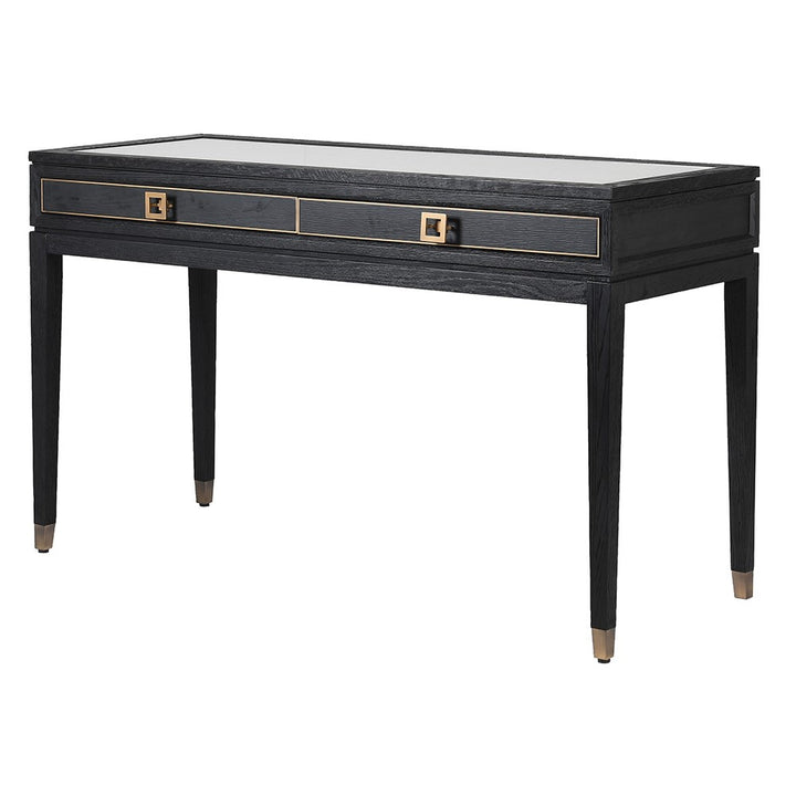 Salvatore Dressing Table in Black Oak and Brass