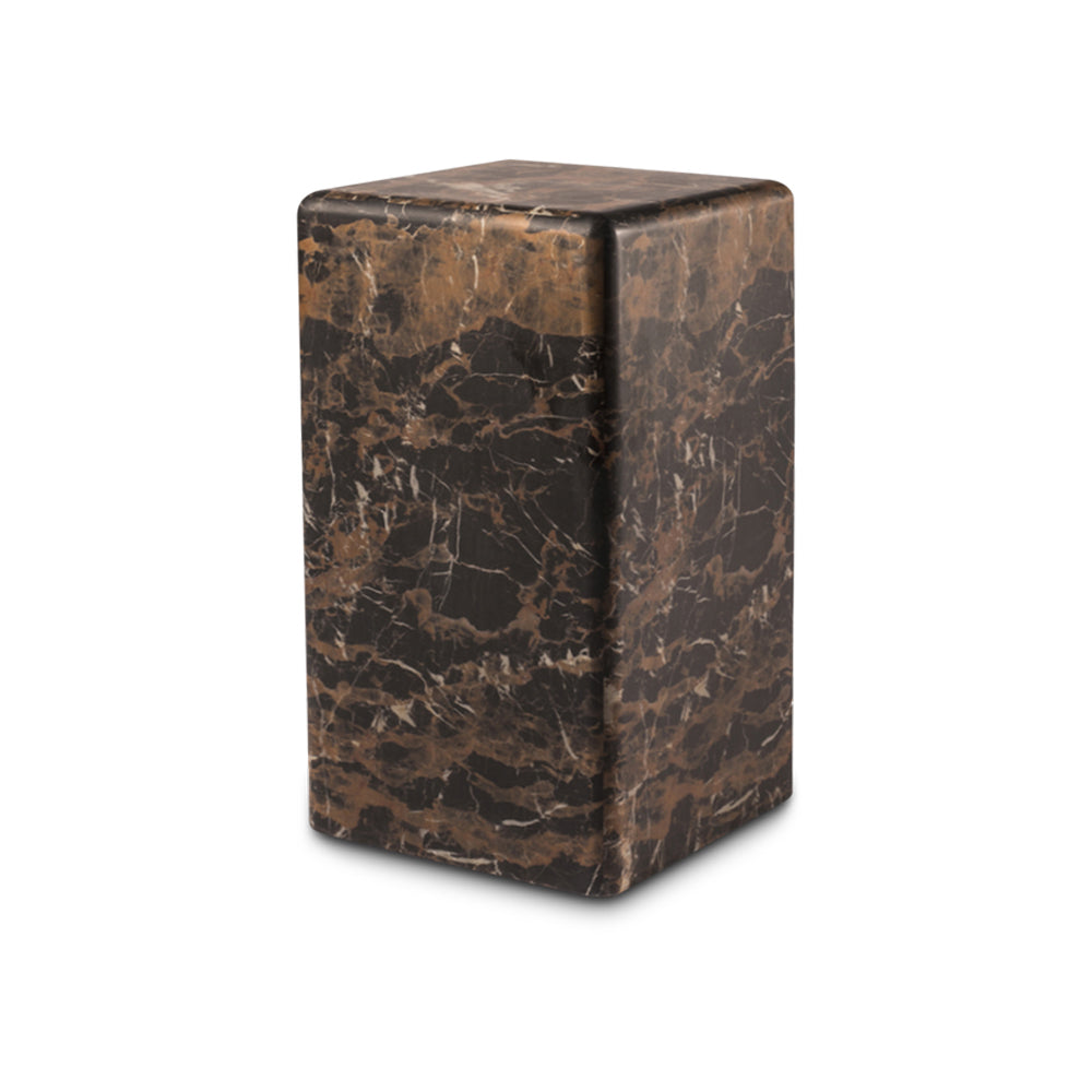 Pols Potten Small Pillar in Brown Faux Marble