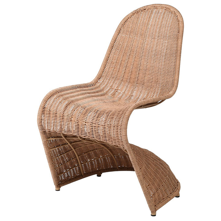 Sylvie Faux Rattan Curved Chair