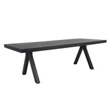 Light & Living Muden Dining Table in Matte Black (Medium)