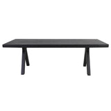 Light & Living Muden Dining Table in Matte Black (Medium)