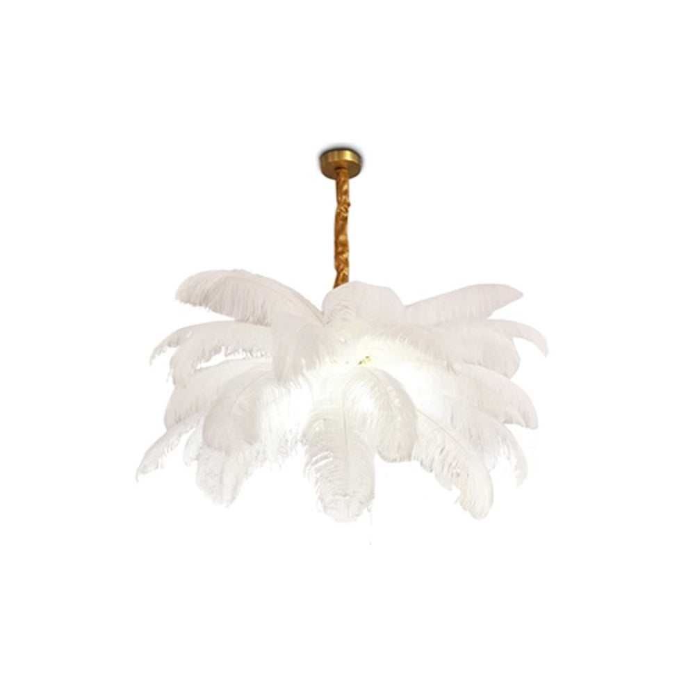 Hanging deals feather lamp