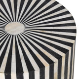 Trickeria Bone Inlay Side Table with Stripes