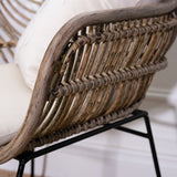 Kamshet Rattan Chair with Black Aluminium Legs