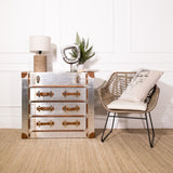 Kamshet Rattan Chair with Black Aluminium Legs