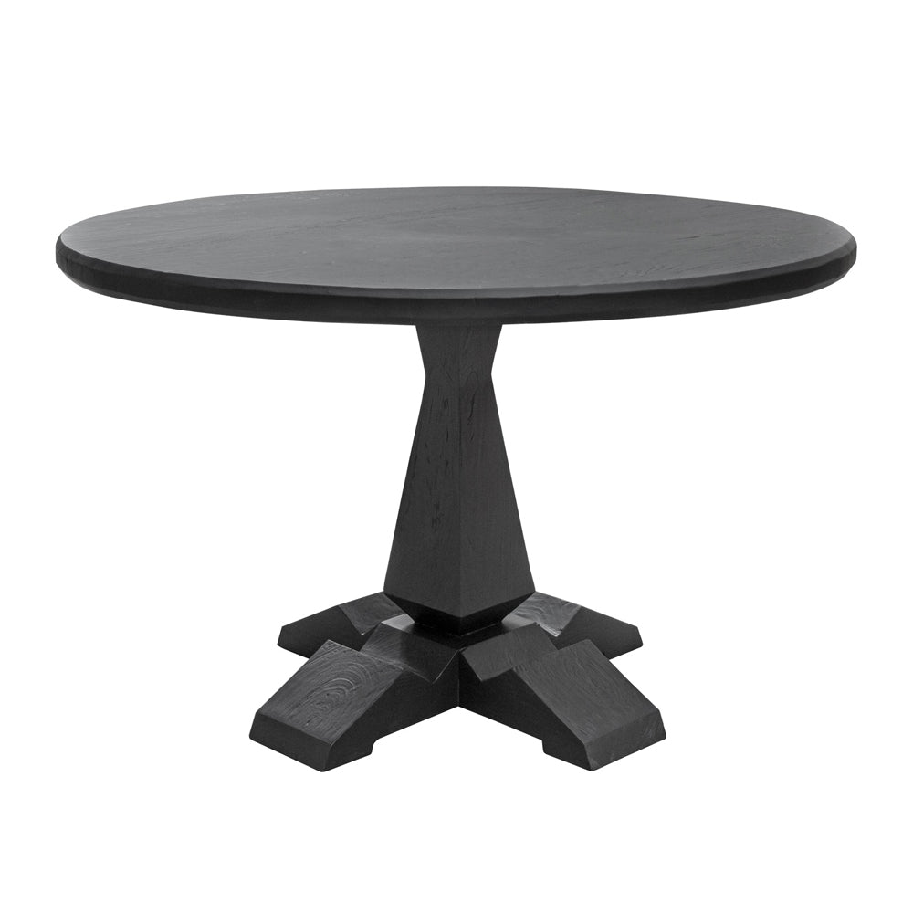 Varula Black Dining Table with Reclaimed Wood