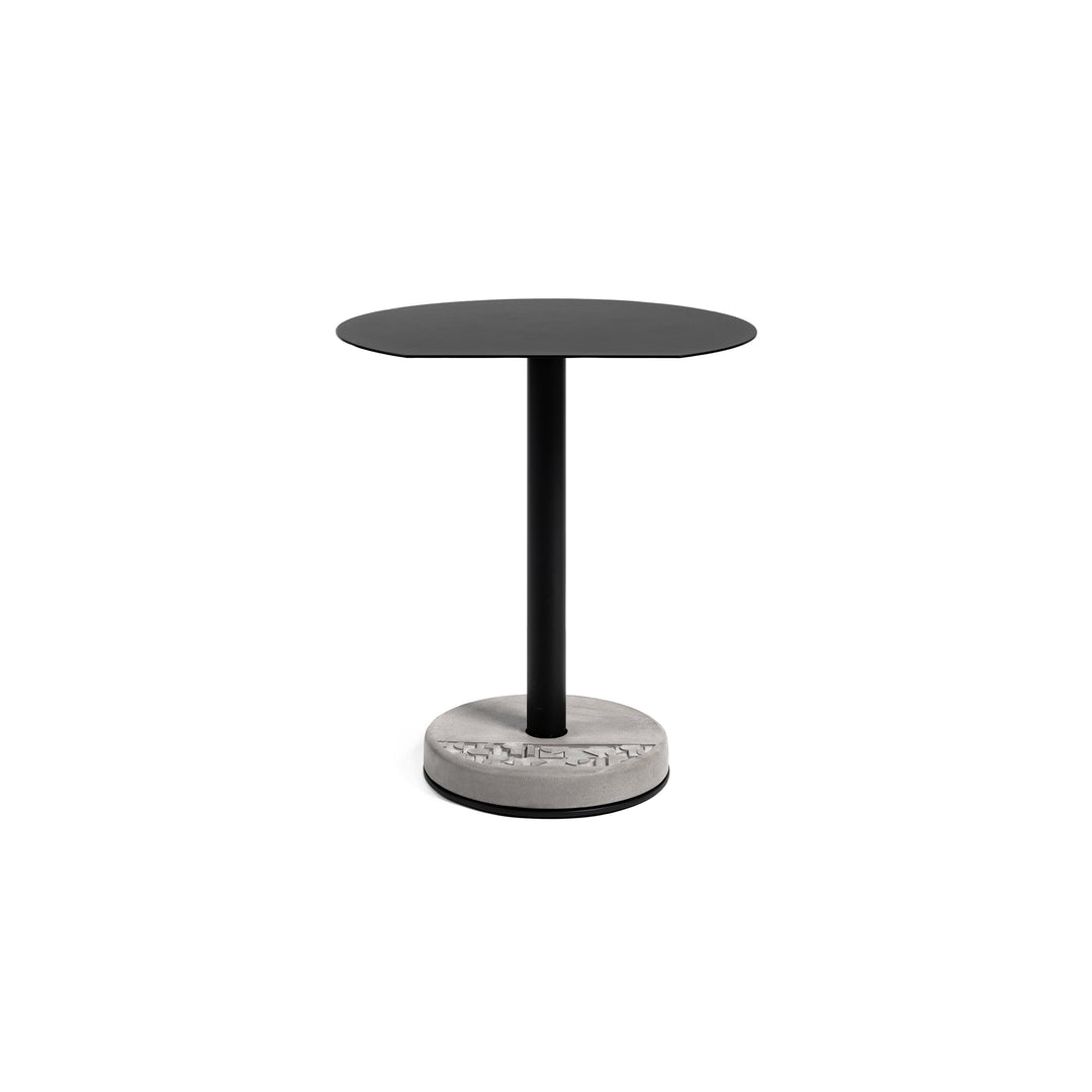 Lyon Beton Donut Circular Cutaway Bistro Table with Concrete Base