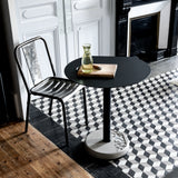 Lyon Beton Donut Circular Cutaway Bistro Table with Concrete Base