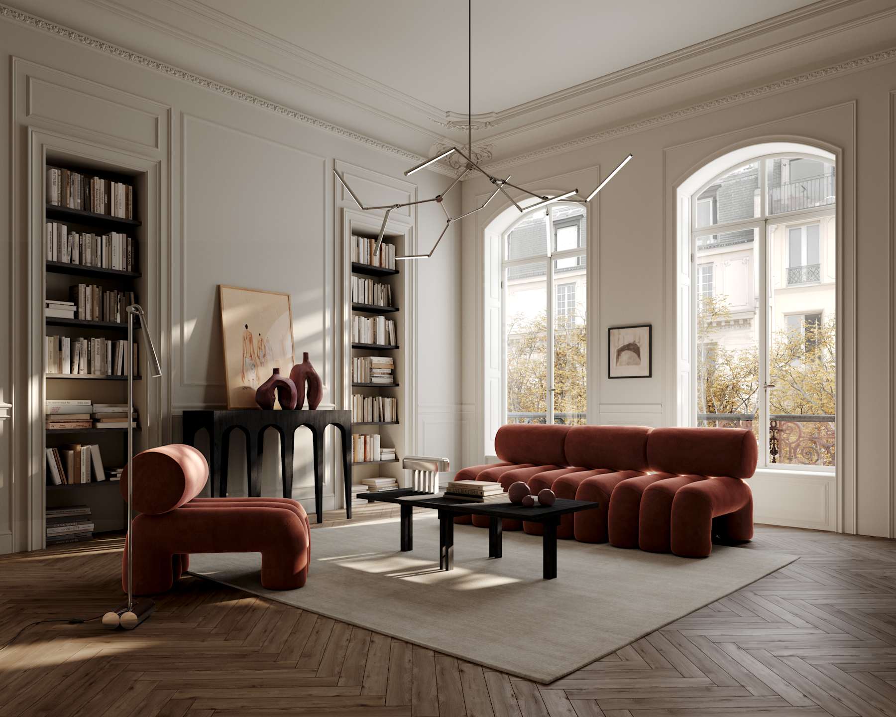101 Copenhagen Foku Chair – Rust Velvet