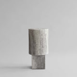 101 Copenhagen Column Table - Silver Travertine