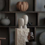 101 Copenhagen Head Sculpture – Medio – Silver Travertine