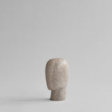 101 Copenhagen Head Sculpture – Mini – Silver Travertine