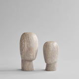 101 Copenhagen Head Sculpture – Mini – Silver Travertine