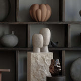 101 Copenhagen Head Sculpture – Mini – Silver Travertine