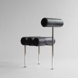 101 Copenhagen Hiro Dining Chair – Stainless Steel & Aniline Leather