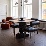 101 Copenhagen Hiro Dining Chair – Stainless Steel & Aniline Leather