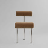 101 Copenhagen Hiro Dining Chair – Stainless Steel & Desert Velvet